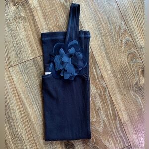 Hollister Navy Blue Ribbed Top With Floral Accent